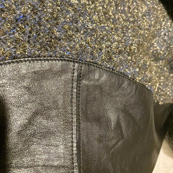 EUC Zac Posen PreFall 2011 Leather Tweed Dress, Size 6 - Picture 11 of 14